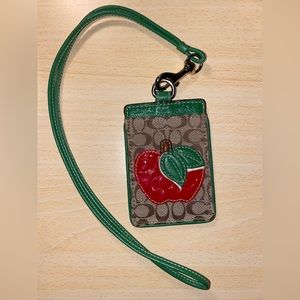 Coach Apple I.D. Card Holder/Lanyard